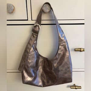 Zara Metallic Mini Shoulder Bucket Bag